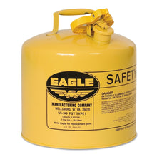 Load image into Gallery viewer, Eagle Type I Safety Can For Flammables, 5 Gallon, Yellow