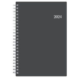 2024 Blue Sky Passages Weekly/Monthly Planning Calendar, 5in x 8in, Charcoal Gray, January to December 2024, 100010