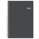 2024 Blue Sky Passages Weekly/Monthly Planning Calendar, 5in x 8in, Charcoal Gray, January to December 2024, 100010