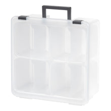 Load image into Gallery viewer, IRIS Divided Craft Bin, 15-1/4in x 15-1/8in x 6-3/4in, Clear