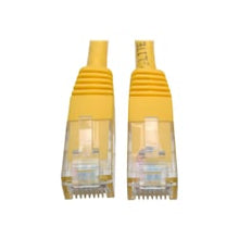 Load image into Gallery viewer, Tripp Lite Cat6 Cat5e Gigabit Molded Patch Cable RJ45 M/M 550MHz Yellow 1ft 1ft - 128 MB/s - Patch Cable - 1 ft - 1 x RJ-45 Male Network - 1 x RJ-45 Male Network - Gold Plated Contact - Yellow