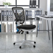 Load image into Gallery viewer, Flash Furniture Ergonomic Mesh Mid-Back Executive Office Chair, Black/White