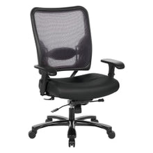 Load image into Gallery viewer, Office Star 75 Series Big &amp; Tall Ergonomic Double AirGrid Back And Custom Fabric Seat Chair, Black