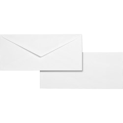 Business Source No. 10 White Wove V-Flap Business Envelopes - Business - #10 - 9 1/2in Width x 4 1/8in Length - 24 lb - Gummed - Wove - 500 / Box - White