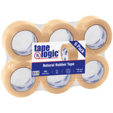 Tape Logic #53 PVC Natural Rubber Tape, 2in x 110 Yd, Clear, Case Of 6 Rolls