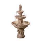 Kenroy Home Ibiza Outdoor Floor Fountain, 45inH x 5-1/2inW x 25-1/2inD, Sandstone