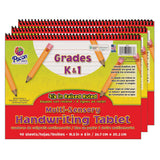 Pacon Multi-Sensory Raised Ruled Tablets, 10-1/2in x 8in, Multicolor, 40 Sheets, Pack Of 3 Tablets