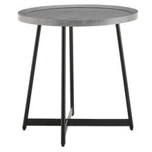 Load image into Gallery viewer, Eurostyle Niklaus Round Side Table, 22-1/8inH x 21-3/4inW x 21-3/4inD, Black/Gray
