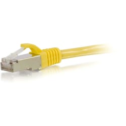 C2G 10ft Cat6 Snagless Shielded (STP) Network Patch Cable - Yellow - 10 ft Category 6 Network Cable for Network Device - First End: 1 x RJ-45 Male Network - Second End: 1 x RJ-45 Male Network - Gold, Nickel Plated Connector - Yellow)