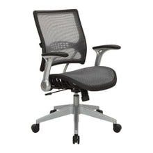 Load image into Gallery viewer, Office Star Space Seating 67 Series Ergonomic Light Air Grid Mid-Back Chair, Black