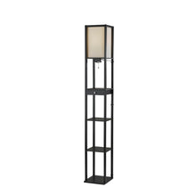 Load image into Gallery viewer, Adesso Simplee Shelf Floor Lamp With USB Port, 72inH, White/Black