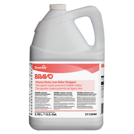 Diversey Bravo Heavy-Duty Low-Odor Floor Stripper, 128 Oz Bottle, Case Of 4