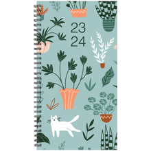 Load image into Gallery viewer, 2023-2024 Willow Creek Press Academic Weekly/Monthly Spiral Planner, 4in x 6-1/2in, Houseplants, July 2023 To June 2024