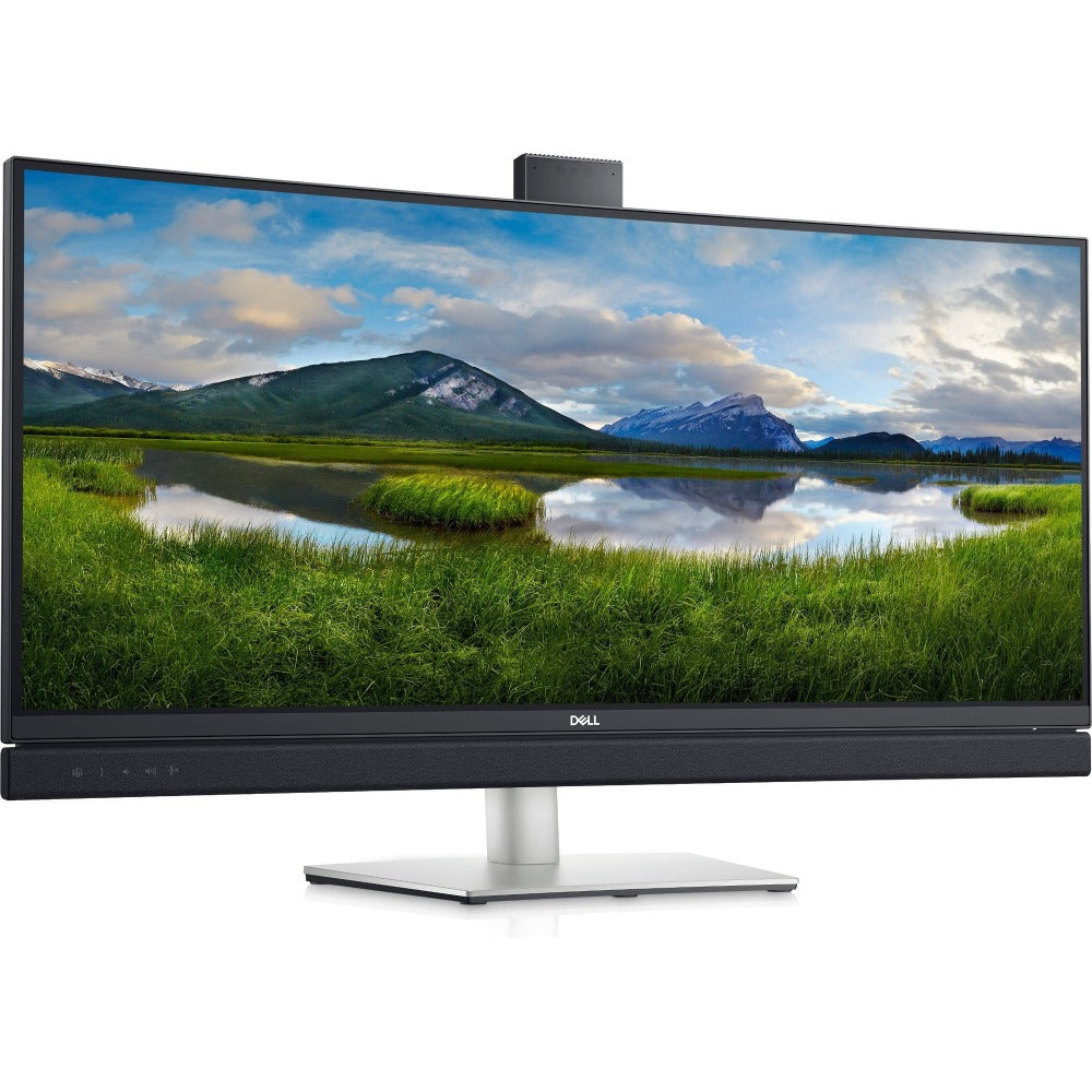 Dell C3422WE 34.1in Webcam WQHD Curved Screen Edge WLED LCD Monitor, Platinum Silver