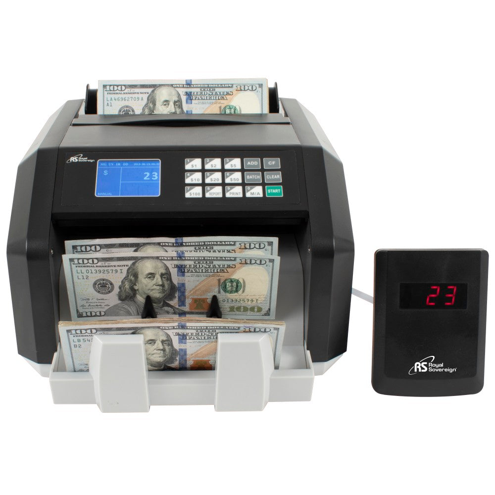 Royal Sovereign High-Speed Back-Loading Bill Counter, 7-1/16inH x 12-1/4inW x 10-3/16inD
