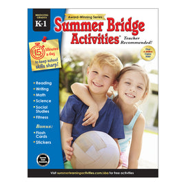 Carson-Dellosa Summer Bridge Activities Workbooks, Kindergarten to Grade 1, Pack Of 30 Workbooks