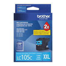 Load image into Gallery viewer, Brother LC105 Cyan High-Yield Ink Cartridge, LC105C