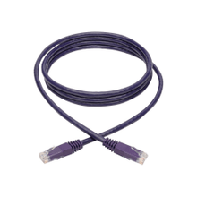 Load image into Gallery viewer, Tripp Lite Cat6 Cat5e Gigabit Molded Patch Cable RJ45 M/M 550MHz Purple 6ft - 128 MB/s - Patch Cable - 6 ft - 1 x RJ-45 Male Network - 1 x RJ-45 Male Network - Gold Plated Contact - Purple