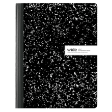Load image into Gallery viewer, Office Depot Brand Composition Books, 7-1/2in x 9-3/4in, Wide Ruled, 100 Sheets, Black/White, Case Of 24 Notebooks