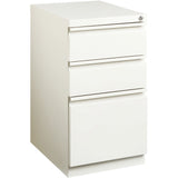 Lorell 20inD Vertical Mobile Pedestal File Cabinet, White