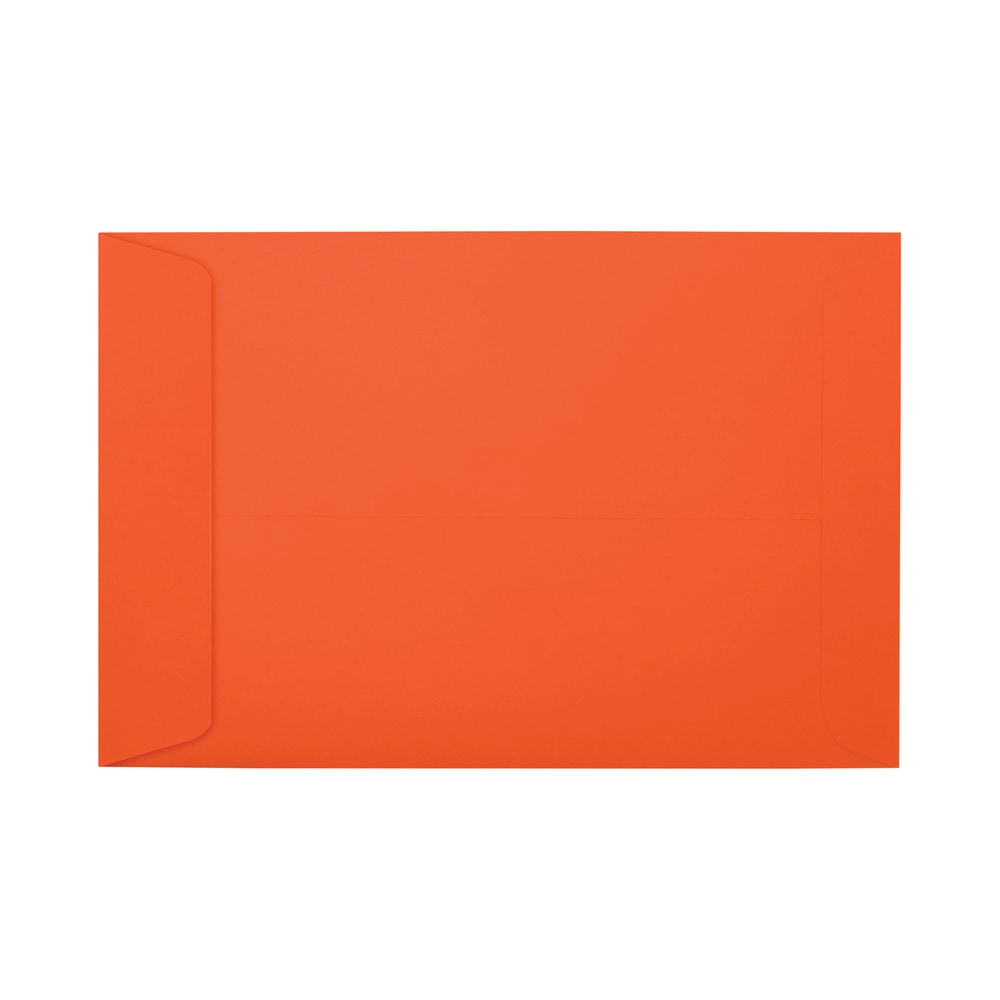 LUX #6 1/2 Open-End Envelopes, Gummed Seal, Tangerine, Pack Of 50