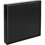Lorell Snap Plate Architectural Sign - 1 Each - 6in Width x 6in Height - Square Shape - Easy Readability, Injection-molded, Easy to Use - Plastic - Black