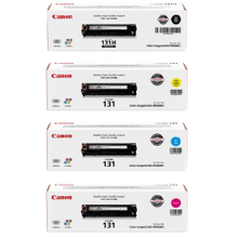 Load image into Gallery viewer, Canon 131H/131 Black; Cyan; Magenta; Yellow High Yield Toner Cartridges Combo, Pack Of 4, 6273B001,6271B001,6270B001,6269B001