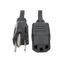 Load image into Gallery viewer, Eaton Tripp Lite Series Desktop Computer AC Power Cable, NEMA 5-15P to C13 - 13A, 125V, 16 AWG, 8 ft. (2.43 m), Black - Power cable - power IEC 60320 C13 to NEMA 5-15 (M) - AC 110 V - 8 ft - black