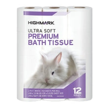 Load image into Gallery viewer, Highmark TAD Premium 2-Ply Toilet Paper, 51-5/16ft Rolls, 154 Sheets Per Roll, 12 Rolls Per Pack, Case Of 4 Packs