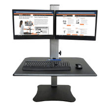 Load image into Gallery viewer, Victor High Rise DC350 Dual Monitor Standing Desk Riser, Black
