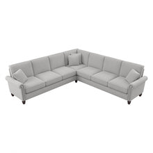 Load image into Gallery viewer, Bush Furniture Coventry 111inW L-Shaped Sectional Couch, Light Gray, Standard Delivery