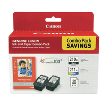 Load image into Gallery viewer, Canon PG-210XL Black/CL-211XL Tri-Color High-Yield Ink Cartridges And Photo Paper, Pack Of 2, 2973B004