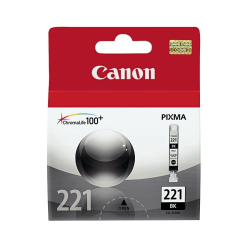 Canon CLI-221BK ChromaLife 100+ Black Ink Tank, 2946B001