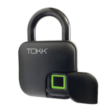 Load image into Gallery viewer, Tokk PL3 Waterproof Steel Fingerprint Lock, 3-3/4inH x 3/4inW x 2-1/4inD, Black