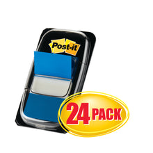 Load image into Gallery viewer, Post-it Flags, 1in x 1 -11/16in, Blue, 50 Flags Per Pad, Pack Of 24 Pads