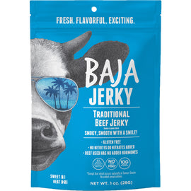 Baja Jerky Traditional Jerky, 1 Oz, Case Of 10 Bags