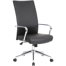 Load image into Gallery viewer, Boss Office Products Ergonomic High-Back Vinyl Executive Chair, Black/Chrome