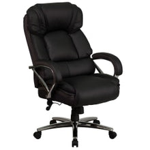 Load image into Gallery viewer, Flash Furniture Hercules Big &amp; Tall Ergonomic LeatherSoft Faux Leather Office Chair With Chrome Base And Arms, Black/Gray