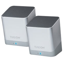 Load image into Gallery viewer, Turcom Wireless Bluetooth 2-Channel Mini PC Speaker Set, Silver, TS-459
