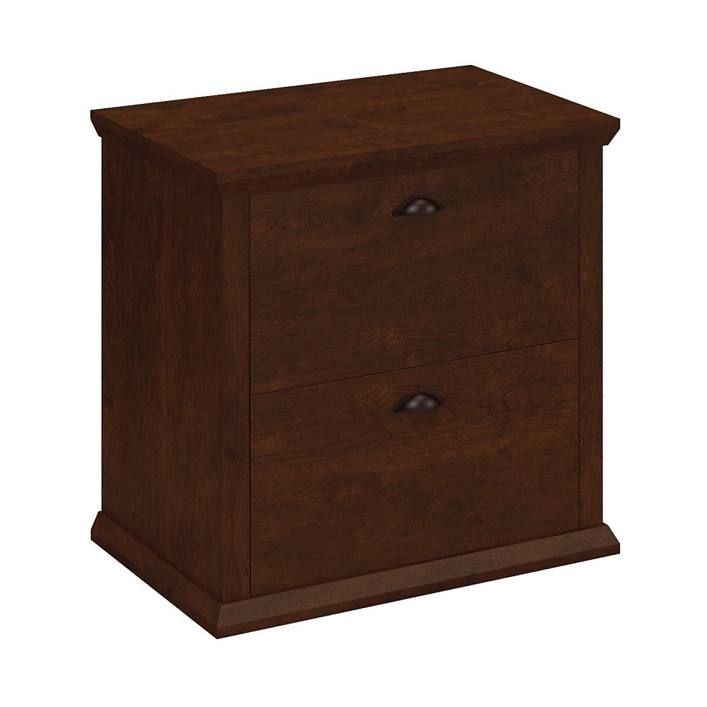Bush Business Furniture Yorktown 20inD Lateral 2-Drawer File Cabinet, Antique Cherry, Delivery