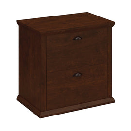 Bush Business Furniture Yorktown 20inD Lateral 2-Drawer File Cabinet, Antique Cherry, Delivery