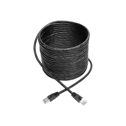 Tripp Lite Cat6a Snagless Shielded STP Patch Cable 10G, PoE Black M/M 30ft - First End: 1 x RJ-45 Male Network - Second End: 1 x RJ-45 Male Network - 1.25 GB/s - Patch Cable - Shielding - Black