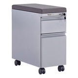 Safco Steel Mini Pedestal Cushion, 1-1/2inH x 10-13/16inW x 23inD, Charcoal