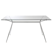 Load image into Gallery viewer, Eurostyle Atos Dining Table, 29-3/4inH x 60inW x 36inD, Chrome/Clear