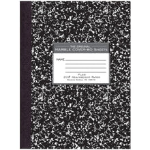 Load image into Gallery viewer, Roaring Spring Signature Collection Unruled Oversized Hard Cover Composition Book, 10.25in x 7.88in 80 Sheets, Black Marble
