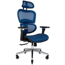Load image into Gallery viewer, Nouhaus Ergo3D Ergonomic Fabric High-Back Office Chair, Brilliant Blue