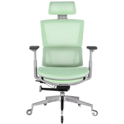 Nouhaus Rewind Ergonomic Fabric High-Back Executive Office Chair, Mint Green