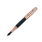 Monteverde Invincia Fountain Pen, Rose Gold, Medium Point, 0.7 mm, Black Barrel, Black Ink
