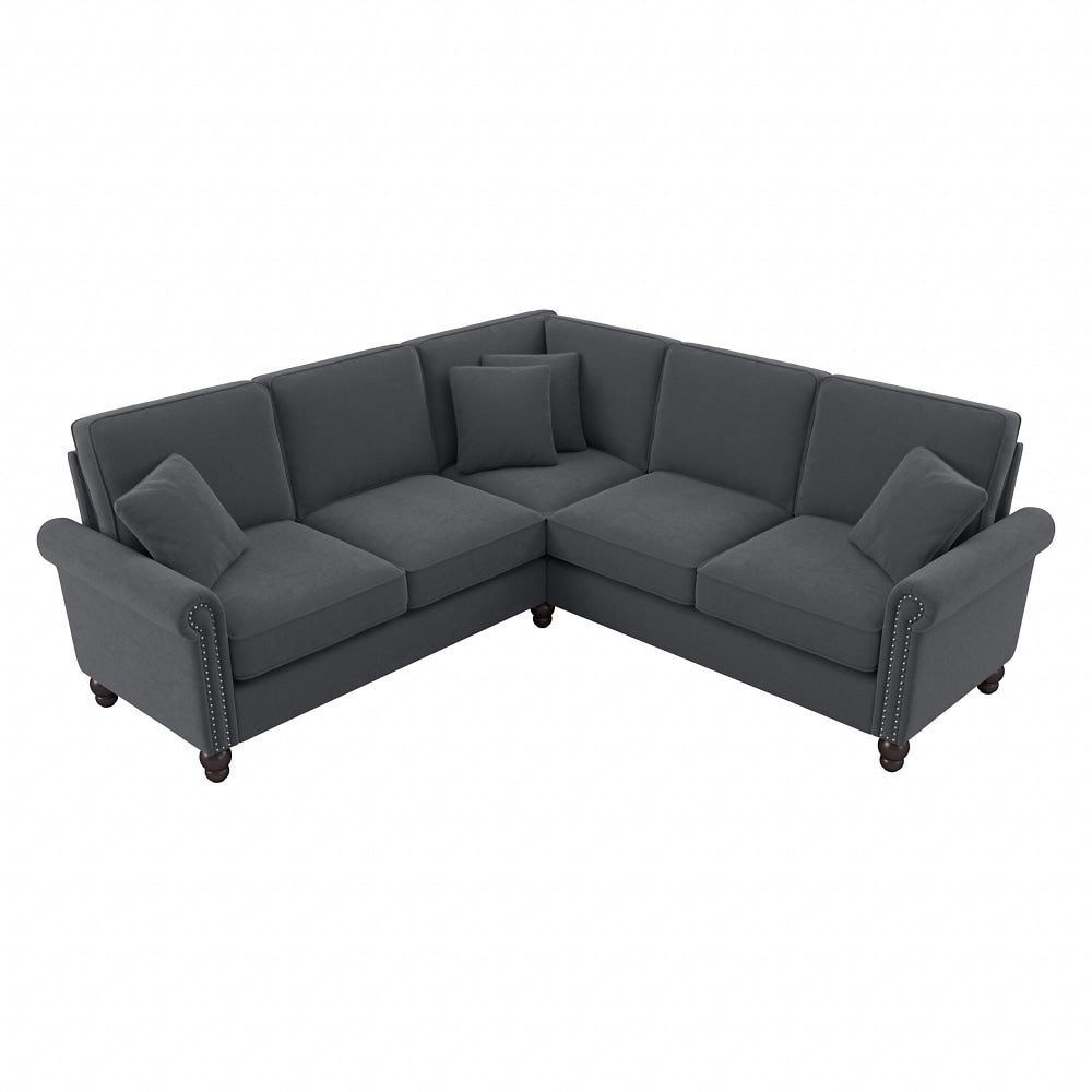 Bush Furniture Coventry 87inW L-Shaped Sectional Couch, Dark Gray, Standard Delivery