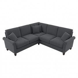 Bush Furniture Coventry 87inW L-Shaped Sectional Couch, Dark Gray, Standard Delivery
